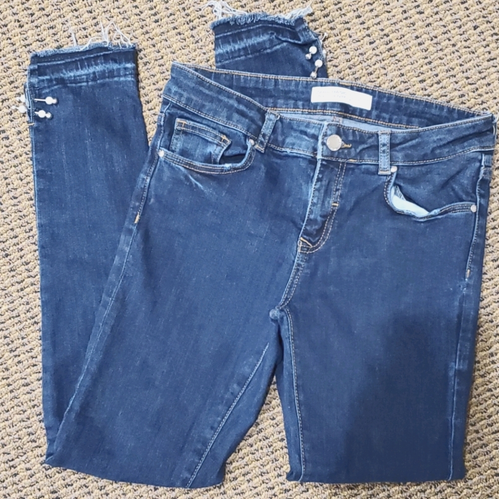 Zara skinny jeans with ankle detail